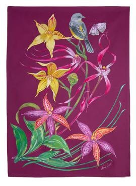 Maxwell & Williams Eloise Short Lyric Tea Towel 50x70cm - Yellow Robin Tea Towels The Cooks Kitchen 