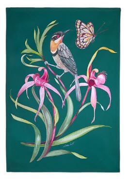 Maxwell & Williams Eloise Short Tea Towel 50x70cm - Spine Bill Honeyeater Tea Towels The Cooks Kitchen 