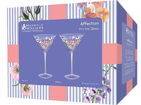 Maxwell & Williams Affection Martini Glass Set Of 2 Glassware The Cooks Kitchen 