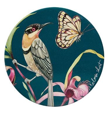 Maxwell & Williams Eloise Short Lyric Ceramic Round Coaster Spinebill Honeyeater (gouldian Finch) Placemats & Coasters The Cooks Kitchen 