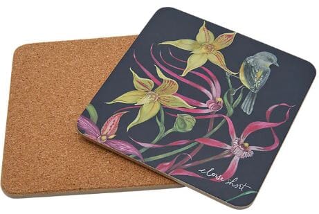 Maxwell & Williams Eloise Short Lyric Cork Back Coaster - 10.5cm Set Of 4 Placemats & Coasters The Cooks Kitchen 