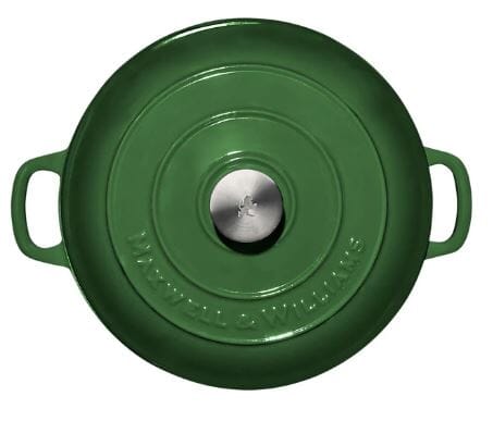 Maxwell & Williams Cast Iron Round Casserole 28cm/6.2l - English Racing Green Cast Iron The Cooks Kitchen 
