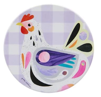 Maxwell & Williams Pete Cromer Barn Friends Ceramic Round 10cm Coaster Chook Purple Placemats & Coasters The Cooks Kitchen 