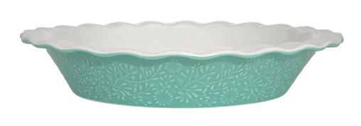 Maxwell & Williams Blooms Fluted Pie Dish 21.5x4cm Green