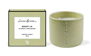 Love Anna X Chapters Night-in Fragrance Candle 325g Cypress & Cedarwood