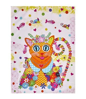 Donna Sharam Kaleidoscope Tea Towel 50x70cm - Ginger Tea Towels The Cooks Kitchen 