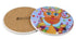 Donna Sharam Kaleidoscope Ceramic Round Coaster 10cm - Ginger Placemats & Coasters The Cooks Kitchen 