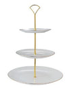 Maxwell & Williams White Gold 3 Tier Cake Stand