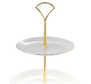 Maxwell & Williams White Gold 3 Tier Cake Stand Cake Plates & Stands The Cooks Kitchen 