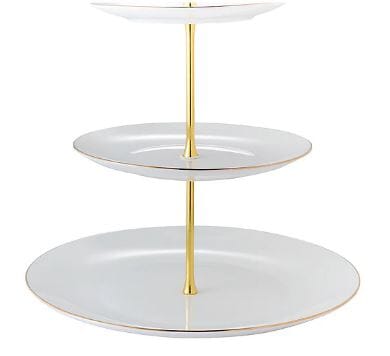 Maxwell & Williams White Gold 3 Tier Cake Stand Cake Plates & Stands The Cooks Kitchen 