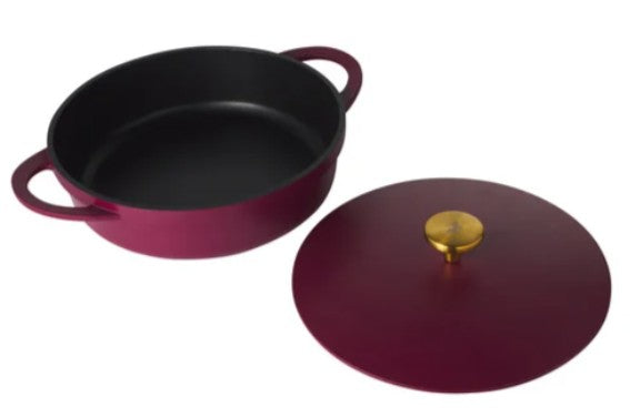 Maxwell & Williams Cast Lite - Non-stick Shallow Casserole 28cm /4l Cherry