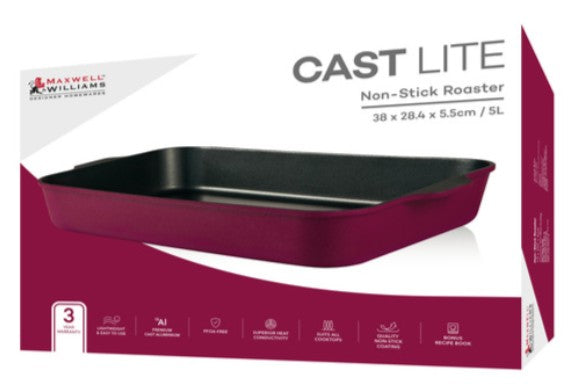 Maxwell & Williams Cast Lite - Non-stick Roaster 38x28.4x5.5cm Cherry