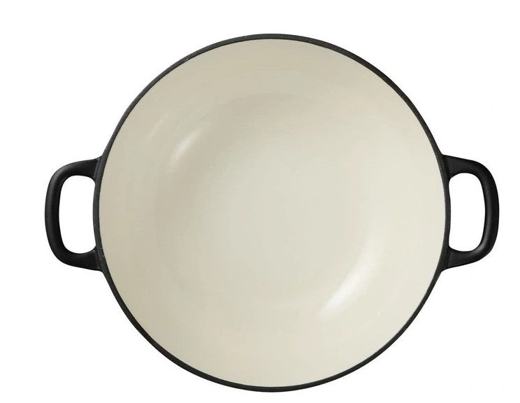 Maxwell & Williams Cast Iron Round Casserole 24cm/3.3l - Black