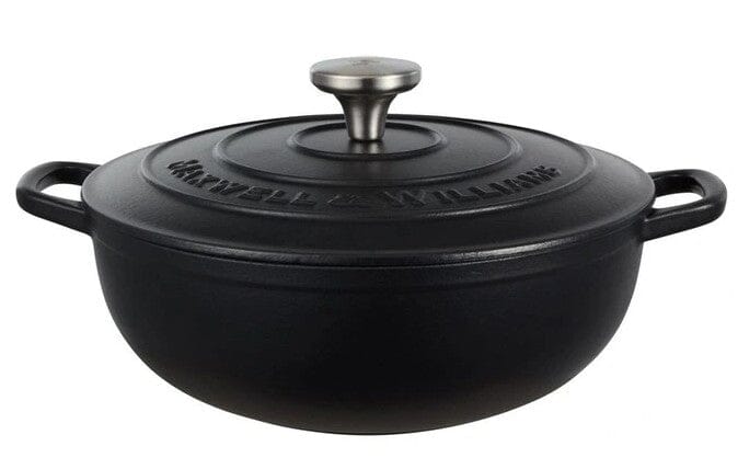 Maxwell & Williams Cast Iron Round Casserole 26cm/4l - Black Cast Iron Casseroles The Cooks Kitchen 