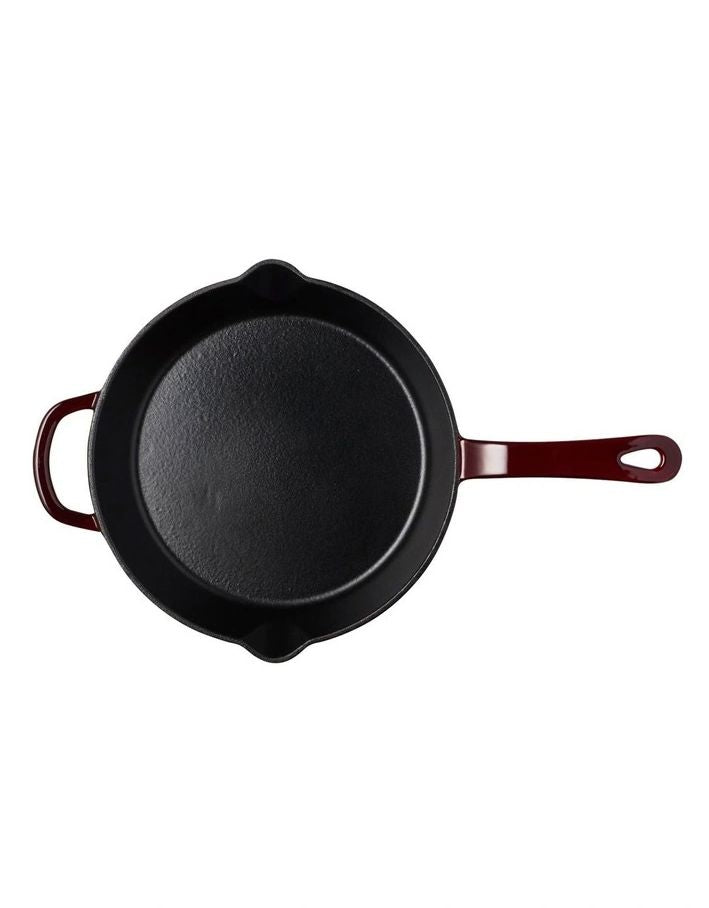 Maxwell & Williams Cast Iron Frypan 26cm Merlot Frypan - Chef Pan - Saute Pan The Cooks Kitchen 