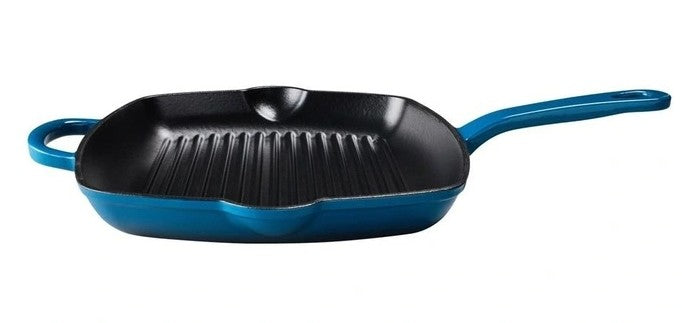 Maxwell & Williams Cast Iron Grill Pan 26cm - Midnight Blue
