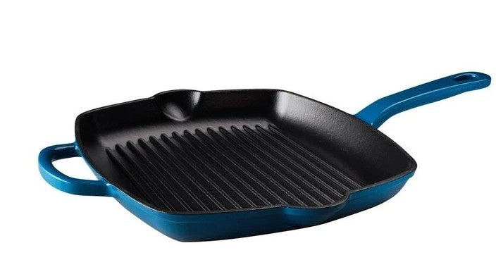 Maxwell & Williams Cast Iron Grill Pan 26cm - Midnight Blue