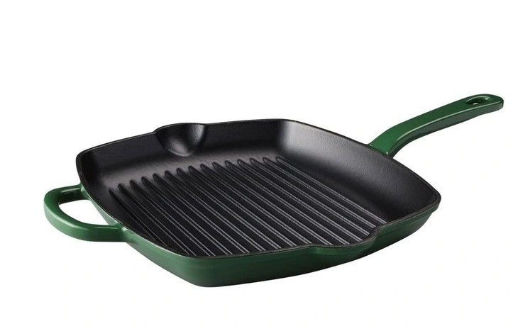 Maxwell & Williams Cast Iron Grill Pan 26cm - English Racing Green