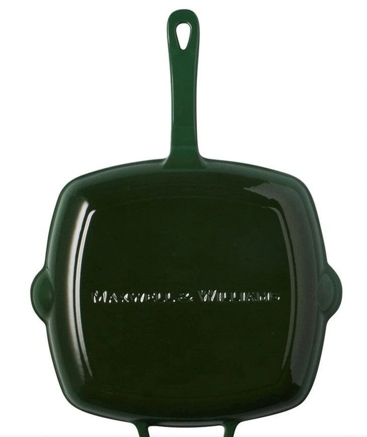 Maxwell & Williams Cast Iron Grill Pan 26cm - English Racing Green Cast Iron Grill Pans The Cooks Kitchen 