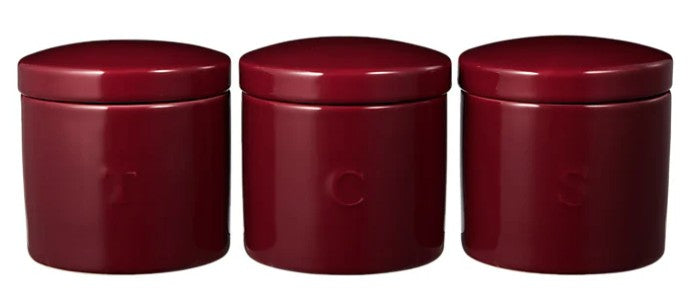 Maxwell & Williams Epicurious Canister Set - 500ml Set Of 3 - Bordeaux