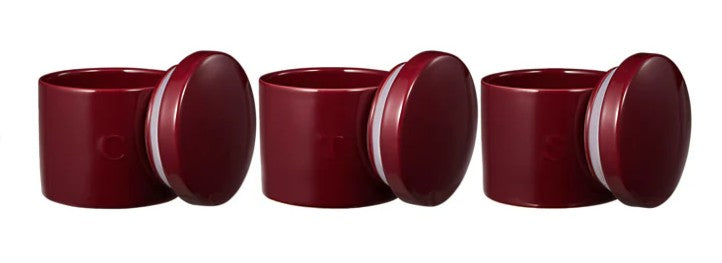 Maxwell & Williams Epicurious Canister Set - 500ml Set Of 3 - Bordeaux