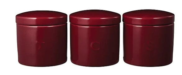 Maxwell & Williams Epicurious Canister Set - 500ml Set Of 3 - Bordeaux Matching Storage Sets The Cooks Kitchen 
