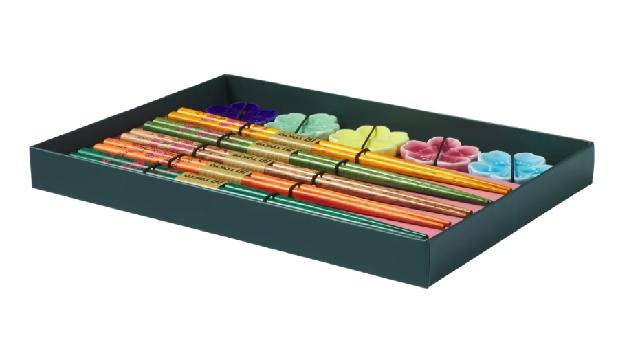 Tokyo Design Studio Fujisakura Chopsticks 10pc With Rest Gift Boxed