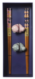 Tokyo Design Studio Shiba Dog Chopsticks 4pc With Rest Gift Boxed