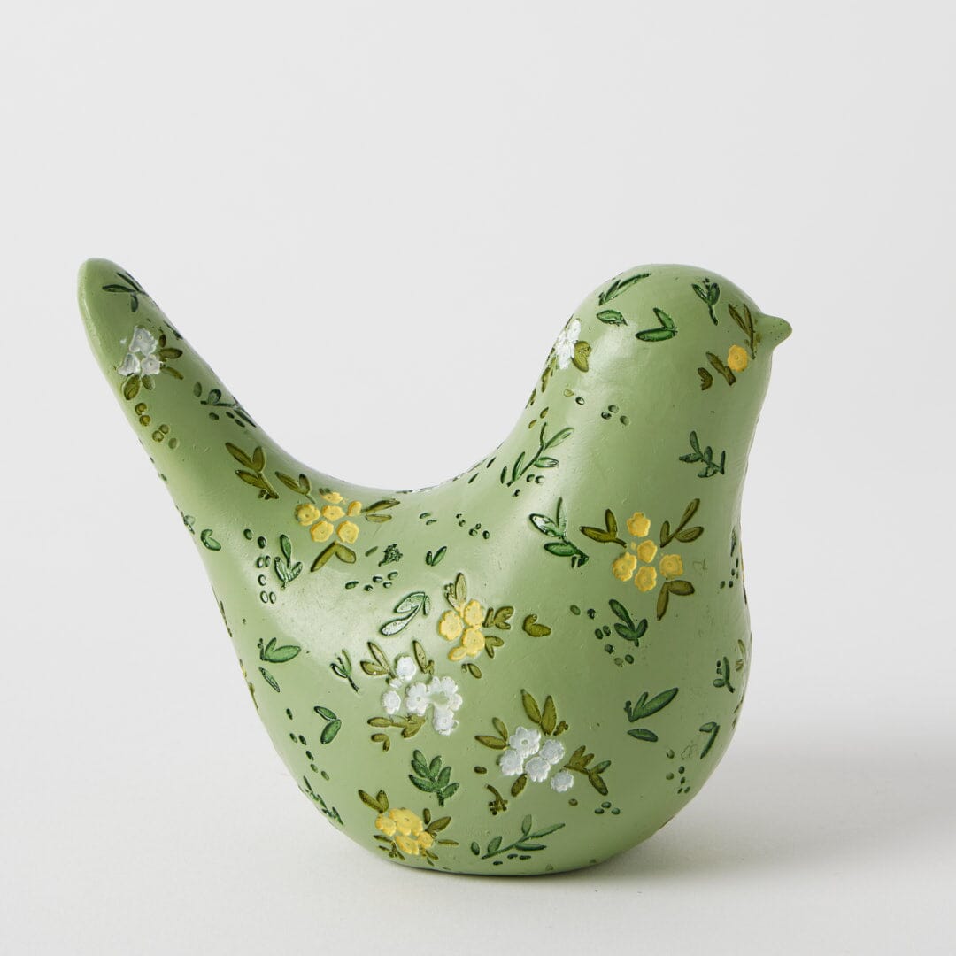 Pilbeam Blooming Bird Sculpture Large – Green Home Decor The Cooks Kitchen 