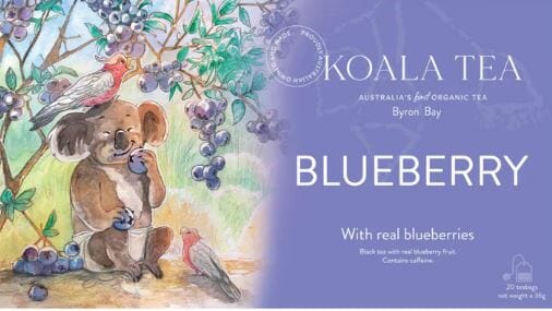 Blueberry Koala Design - 20 Organic Tea Bags Tea Bags/ Loose Leaf Tea The Cooks Kitchen 