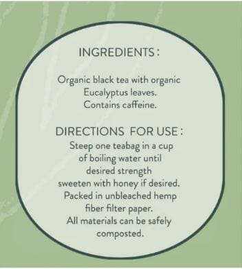 Eucalyptus Koala Design - 20 Organic Tea Bags Tea Bags/ Loose Leaf Tea The Cooks Kitchen 