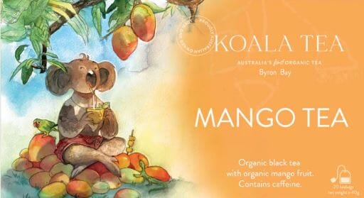 Mango Koala Design - 20 Organic Teabags Tea Bags/ Loose Leaf Tea The Cooks Kitchen 