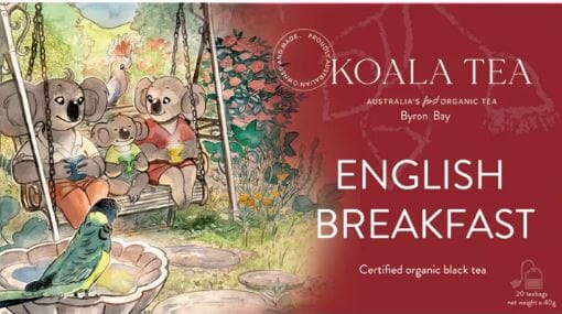 English Breakfast Koala Design - 20 Organic Tea Bags Tea Bags/ Loose Leaf Tea The Cooks Kitchen 