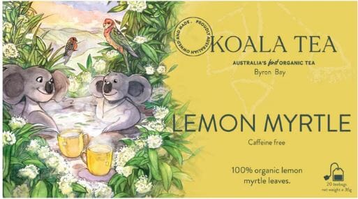 Lemon Myrtle Koala Design - 20 Organic Tea Bags Tea Bags/ Loose Leaf Tea The Cooks Kitchen 