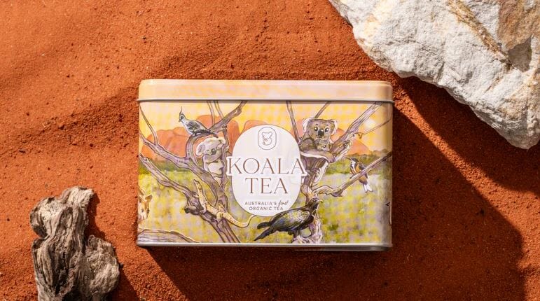 Koala Gift Tin - Desert - 25 Organic Teabags Tea Bags/ Loose Leaf Tea The Cooks Kitchen 