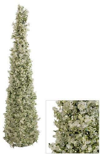 Plastic Crystal Ice Green Cone Tree - Small Home Decor The Cooks Kitchen 