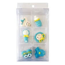 Cake Craft - Christening Assortment Baby Blue - Sugar Decorations Edible Decorations The Cooks Kitchen 