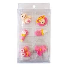 Cake Craft - Christening Assortment Baby Pink - Sugar Decorations Edible Decorations The Cooks Kitchen 