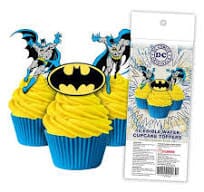 Batman Edible Wafer Cupcake Toppers - 16pc Edible Decorations The Cooks Kitchen 