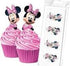 Minnie Mouse Edible Wafer Cupcake Toppers - 16 Pce Pack Wafer Paper The Cooks Kitchen 