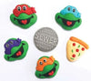 Cake Craft - Ninja Turtles Sugar Decorations 6pc