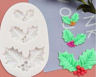 Assorted Holly Silicone Mould Silicone Moulds The Cooks Kitchen 
