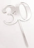 Cake Craft Acrylic Silver Cake Topper Number 30 Acrylic Cake Toppers The Cooks Kitchen 