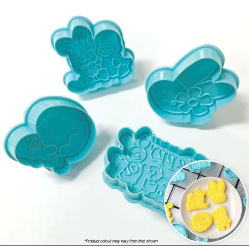 Happy Easter Plunger Cutters - 4 Pieces Cookie Cutters The Cooks Kitchen 