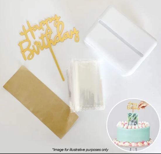 Cake Craft - Surprise Money Cake Kit Acrylic Cake Toppers The Cooks Kitchen 