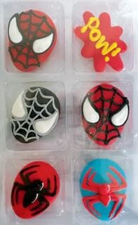 Spiderman Sugar Decorations 6pk Edible Decorations The Cooks Kitchen 