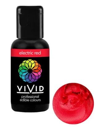 Vivid Gel Colour 21g - Electric Red Colouring The Cooks Kitchen 