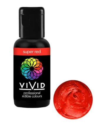 Vivid Gel Colour 21g - Super Red Colouring The Cooks Kitchen 