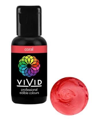 Vivid Gel Colour 21g - Coral Colouring The Cooks Kitchen 