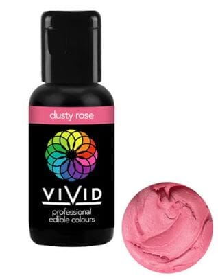 Vivid Gel Colour 21g - Dusty Rose Colouring The Cooks Kitchen 